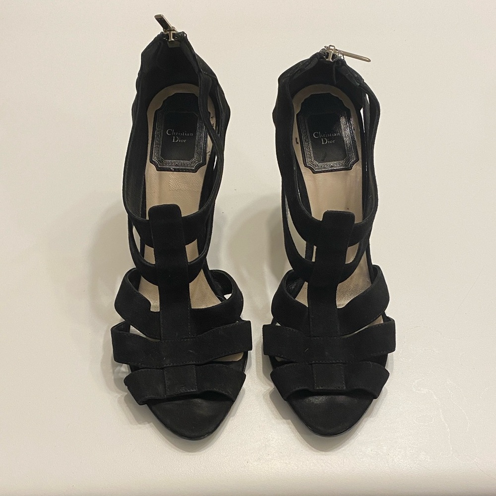 Dior Elegant Black Strappy Heels